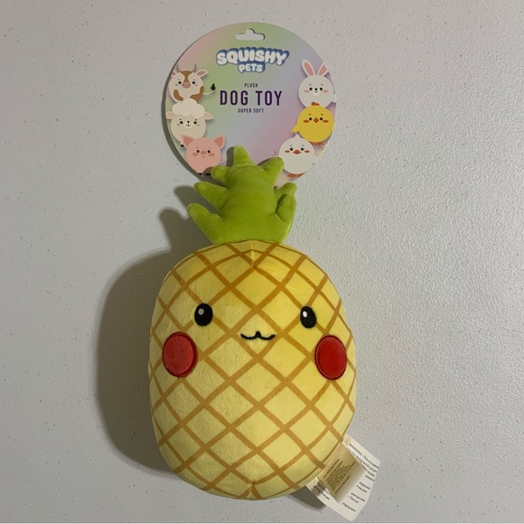 Squishy Pets Plush Pineapple Dog Toy-NWT - Picture 5 of 5